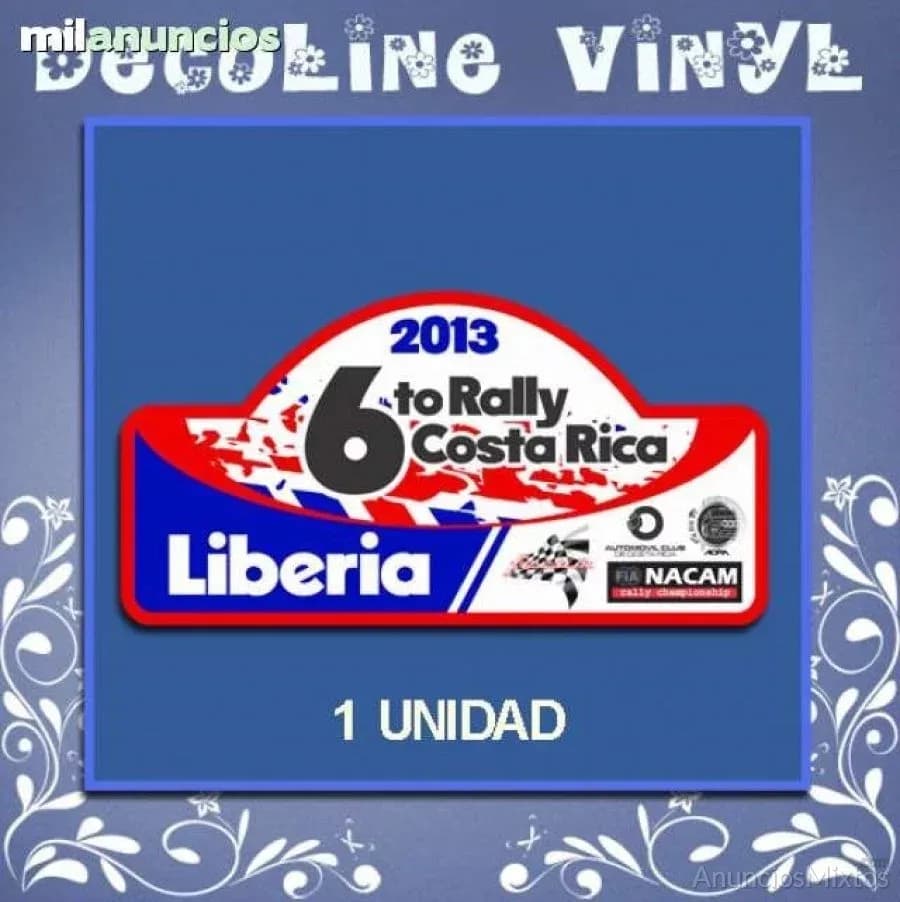 Pegatina 6ºrally cta rica2013 ref: dp556 - Foto 1