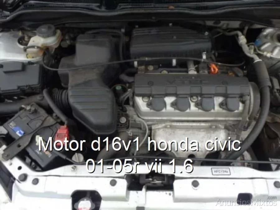 Motor d16v1 honda civic 01-05r vii 1.6 - Foto 1