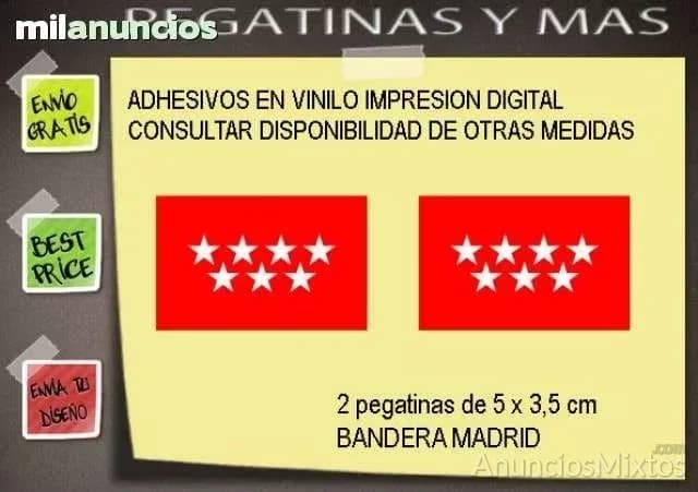 Pegatinas bandera madrid ref: fdp141 - Foto 1