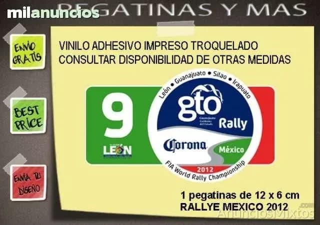 Pegatina rallye mexico 2012 ref: fdp391 - Foto 1