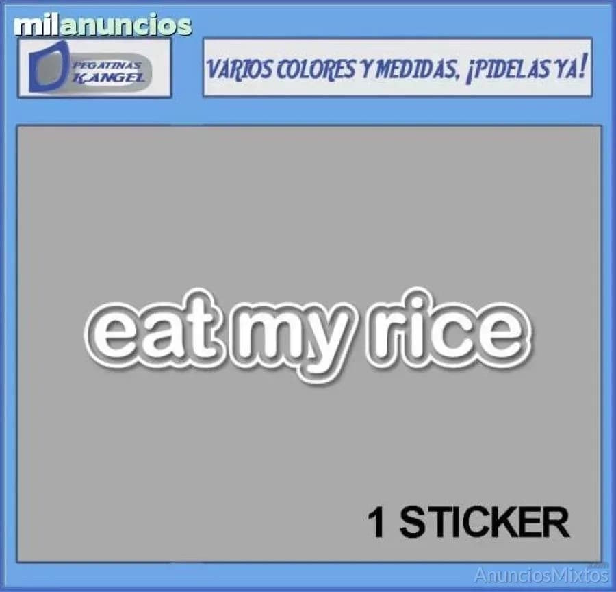 Pegatina eat my rice ref: jdm06 - Foto 1