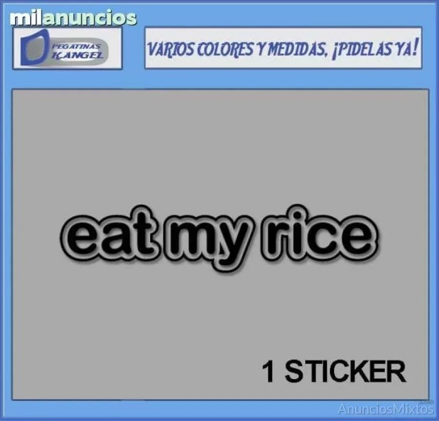 Pegatina eat my rice ref: jdm06 - Foto 2