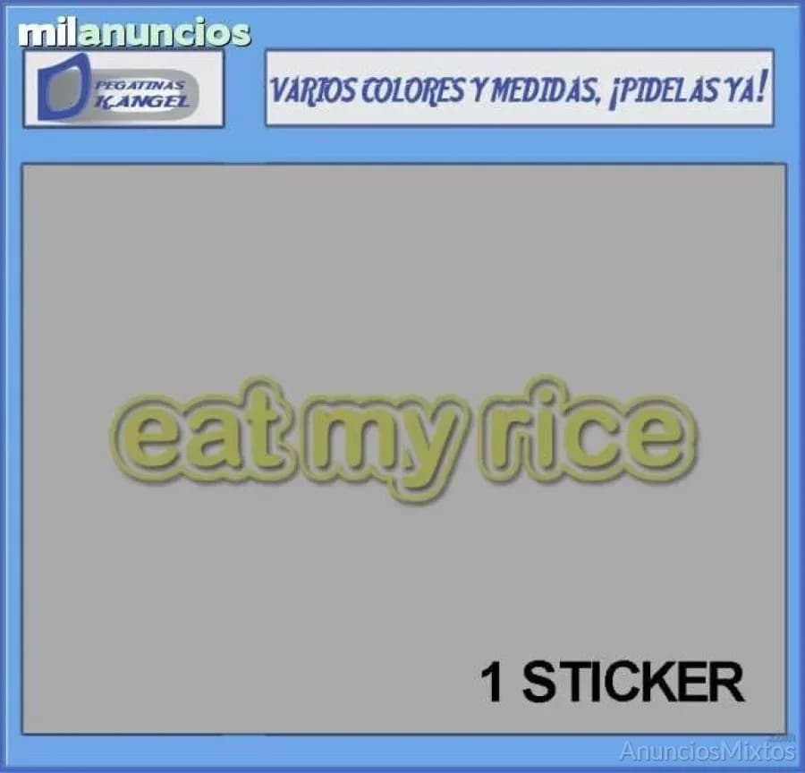 Pegatina eat my rice ref: jdm06 - Foto 3