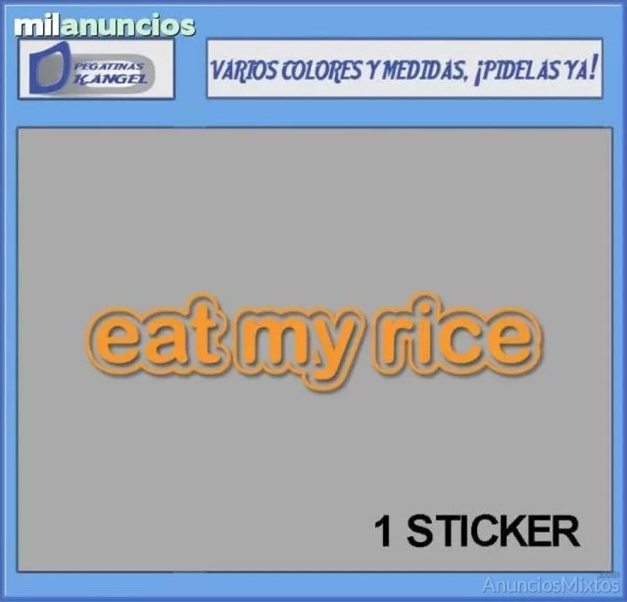 Pegatina eat my rice ref: jdm06 - Foto 5