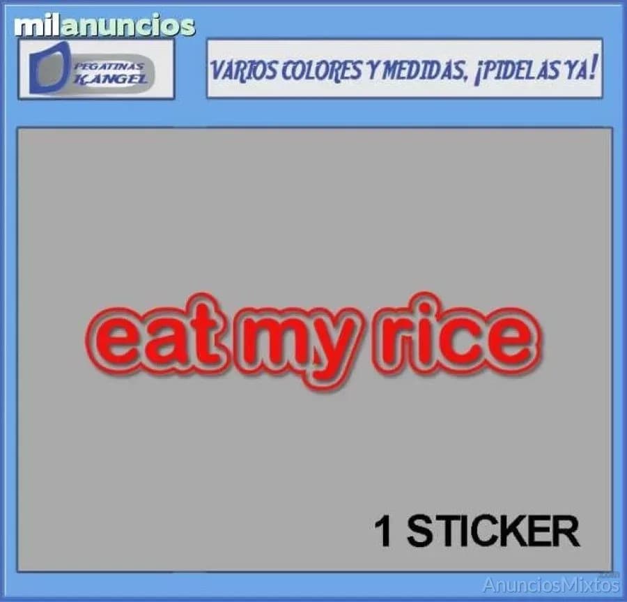 Pegatina eat my rice ref: jdm06 - Foto 6