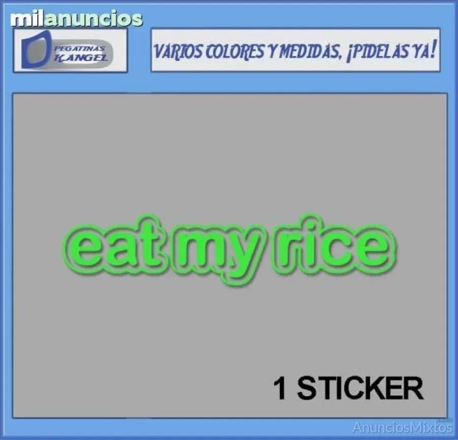 Pegatina eat my rice ref: jdm06 - Foto 7
