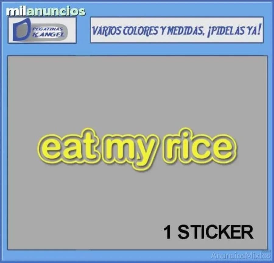 Pegatina eat my rice ref: jdm06 - Foto 8