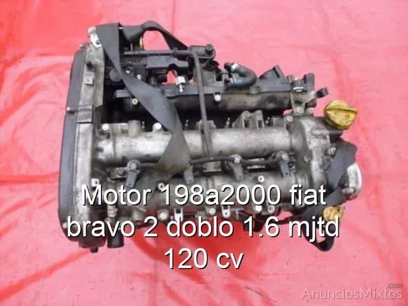 Motor 198a2000 fiat bravo 2 doblo 1.6 mjtd 120 cv - Foto 1