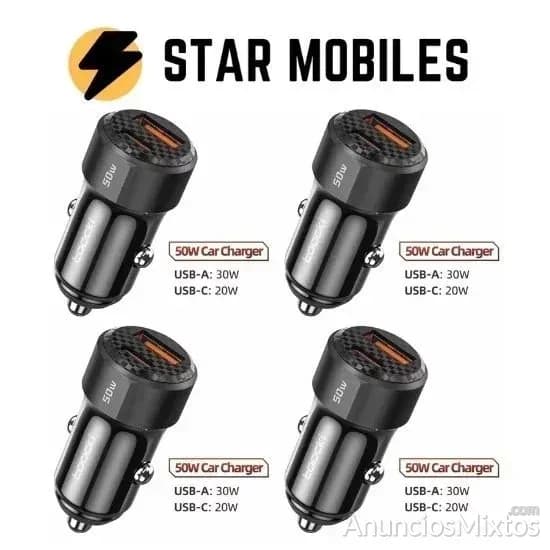 4 CARGADORES ADAPTADOR MECHERO CARGA RAPIDA 30W 5A - Foto 1