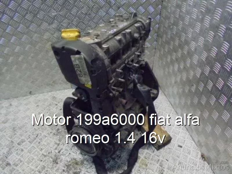 Motor 199a6000 fiat alfa romeo 1.4 16v - Foto 1