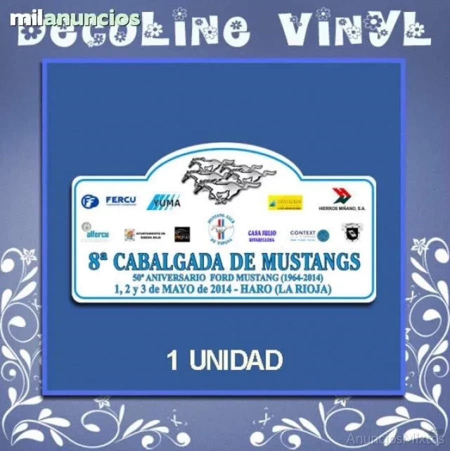 Pegatina 8ªcabalgada mustangs ref: dp495 - Foto 1