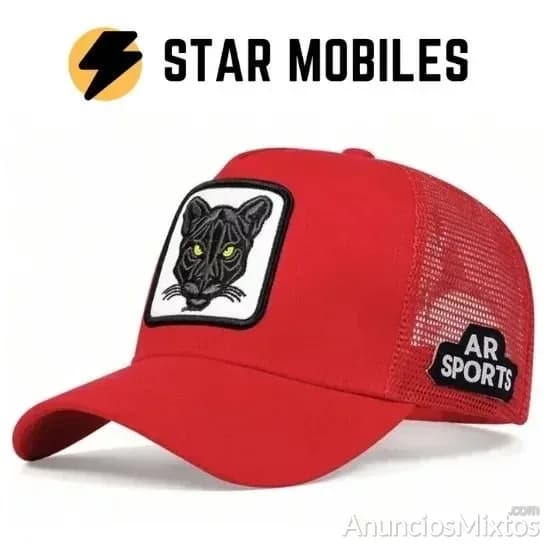 GORRA ROJA MODA ANIMAL DE REJILLA MALLA - Foto 1