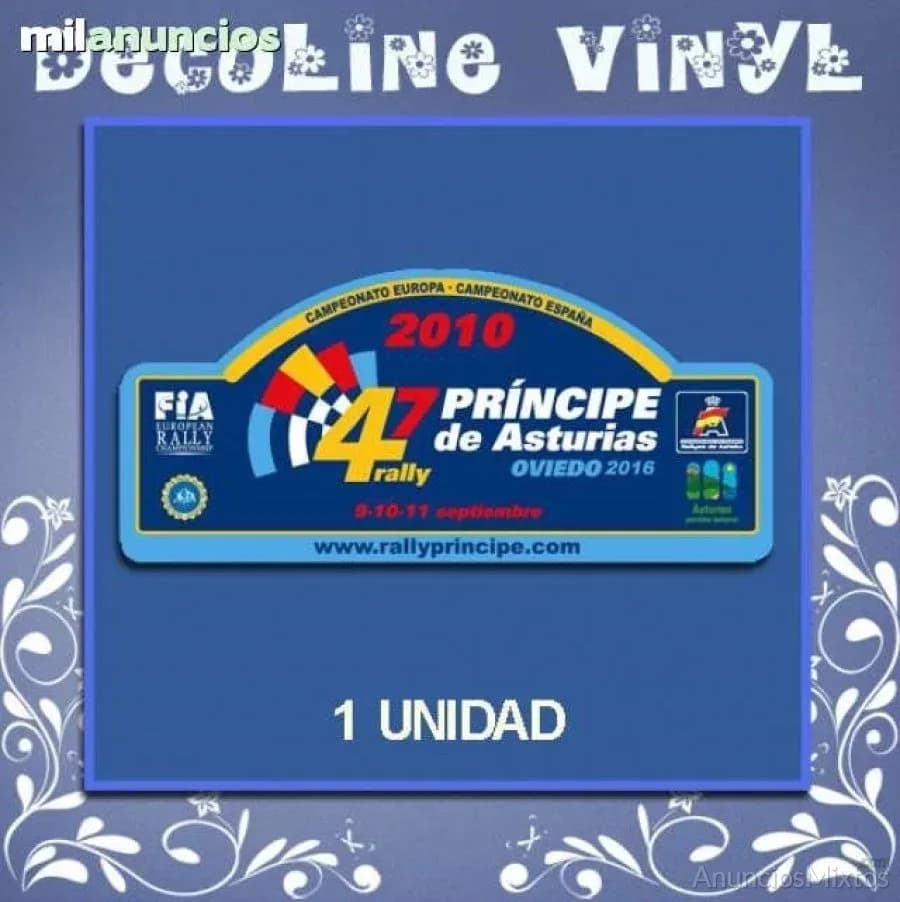 Pegatina 47 rally p asturias ref: dp520 - Foto 1