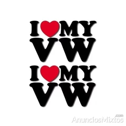 Pegatinas i love my volkswagen rv36 - Foto 1
