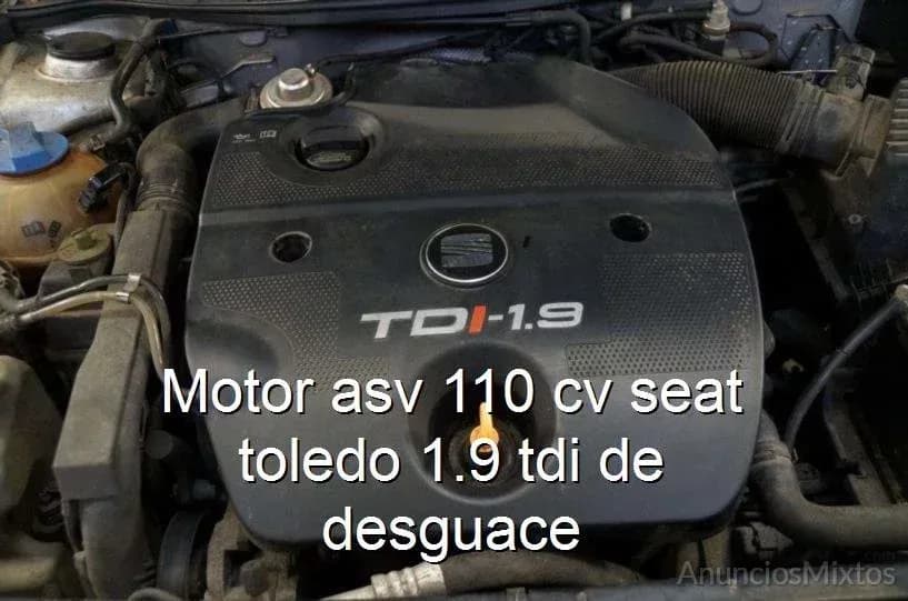 Motor asv 110 cv seat toledo 1.9 tdi de desguace - Foto 1