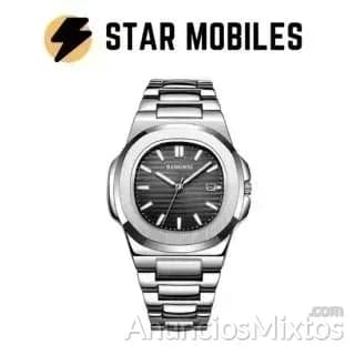RELOJ PP LUJO ACERO ESFERA NEGRA SUMERGIBLE 30M - Foto 3