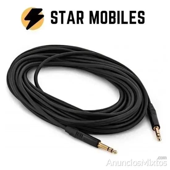 CABLE JACK AUDIO 6,35MM MACHO MACHO 3 METROS - Foto 1