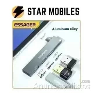 HUB ADAPTADOR BIFURCADOR 3 EN 1 USB C A USB 3.0 - Foto 1