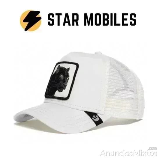 GORRA BLANCA MODA PANTERA ANIMAL DE REJILLA MALLA - Foto 1