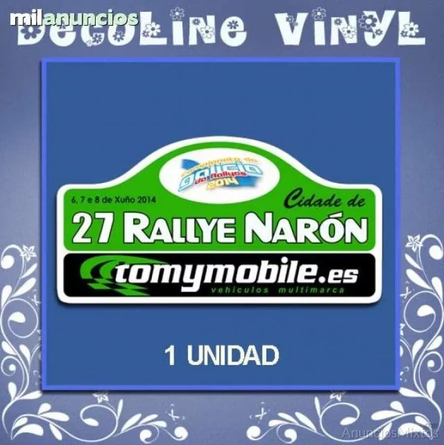 Pegatina 27 rallye narón ref: dp570 - Foto 1