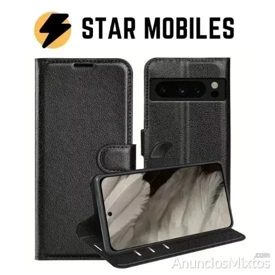Funda Tapa con Tarjetero Google Pixel 8 Poli piel - Foto 1