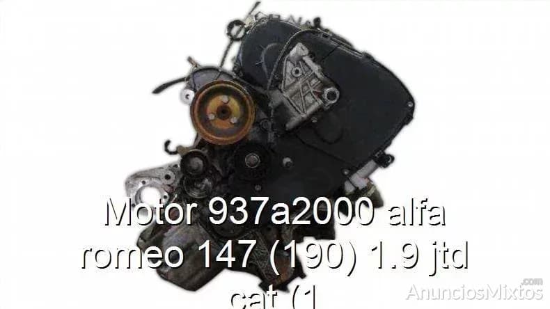 Motor 937a2000 alfa romeo 147 (190) 1.9 jtd cat (1 - Foto 1