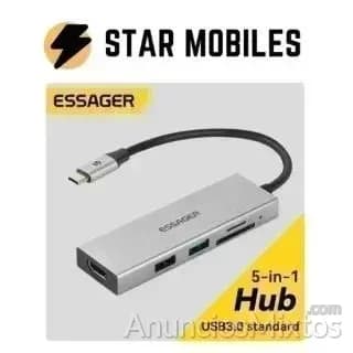 HUB ADAPTADOR 5 EN 1 USB C A USB HDMI MICRO SD TF - Foto 3