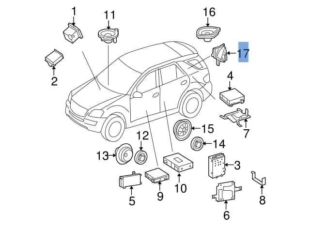Bocina Subwoofer Mercedes W164 - Foto 5