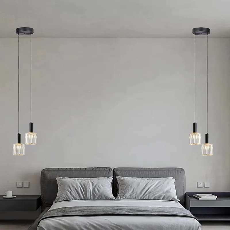 Lámpara Colgante de Cristal K9 S-Cevada – Elegancia Minimalista (Pack 2 Luces) - Foto 5