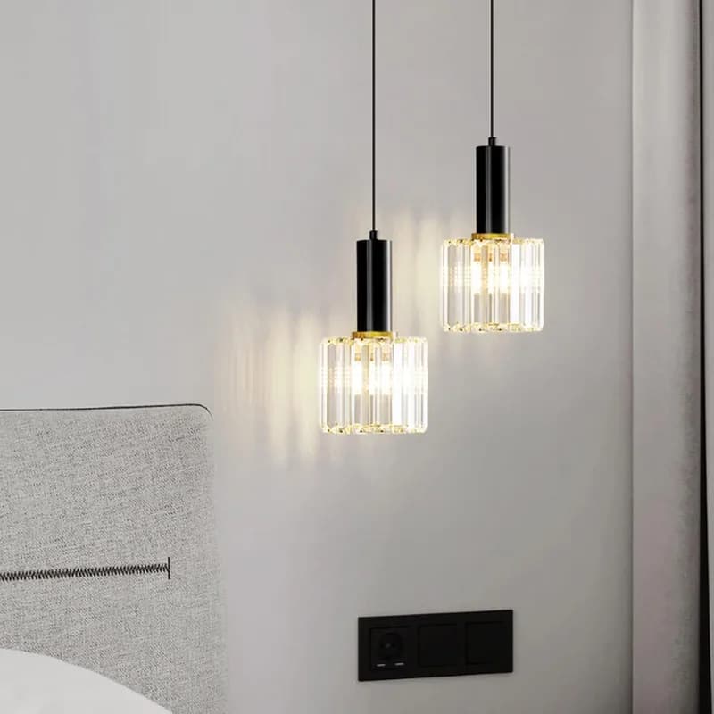 Lámpara Colgante de Cristal K9 S-Cevada – Elegancia Minimalista (Pack 2 Luces) - Foto 6