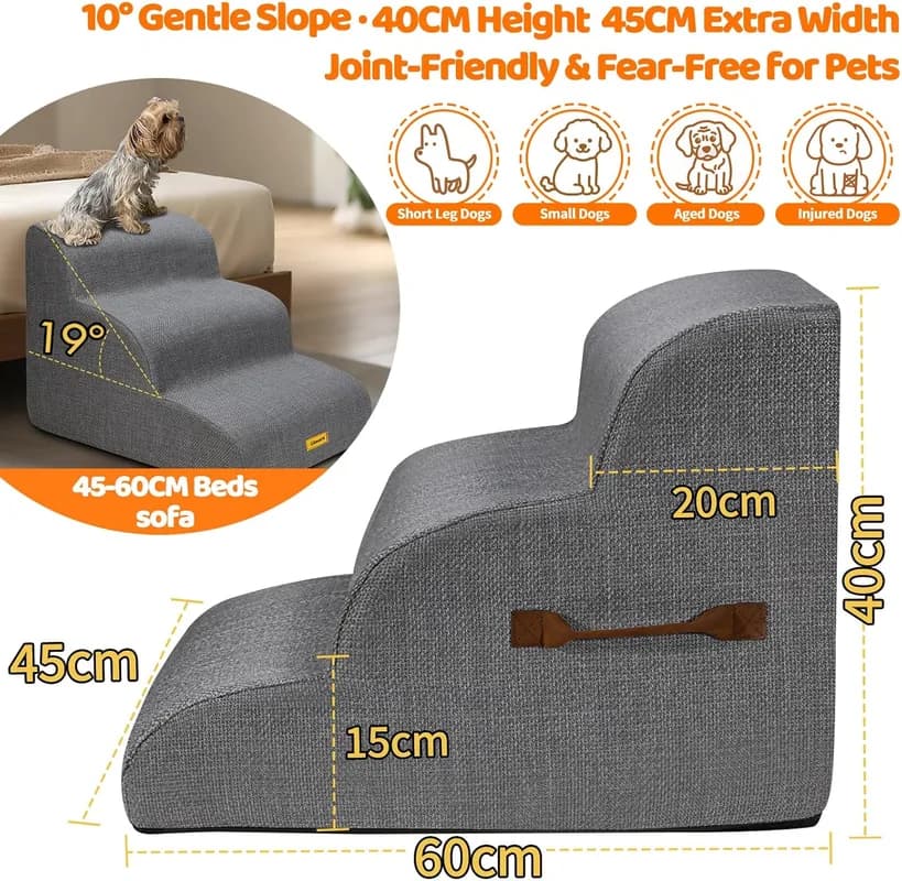 Escalera de Espuma Gimars para Mascotas – Comodidad y Seguridad para tu Mejor Amigo - Foto 2