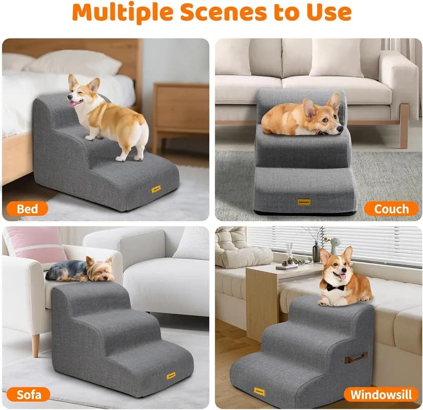 Escalera de Espuma Gimars para Mascotas – Comodidad y Seguridad para tu Mejor Amigo - Foto 3