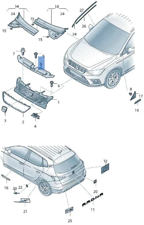 Moldura capo Seat Arona - Foto 4