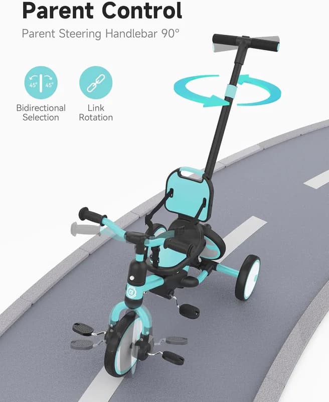 Triciclo Multifuncional 5-en-1 Besrey – La Bicicleta Evolutiva de 1 a 3 Años - Foto 2