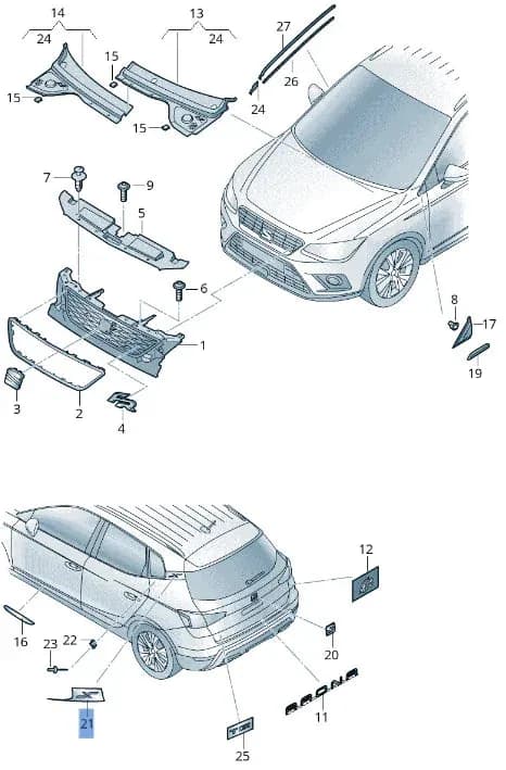 Moldura tra dcha Seat Arona FR - Foto 5