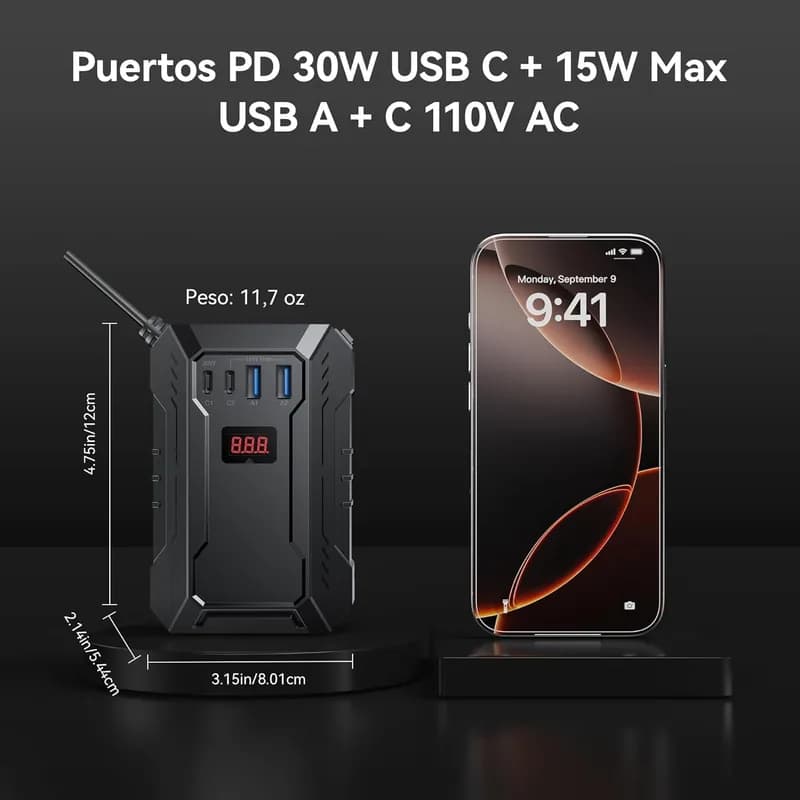 Inversor de Corriente BESTEK 400W – Onda Sinusoidal Pura de 12V a 220V - Foto 5