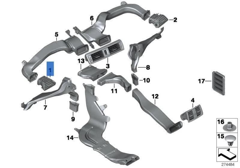 Rejilla izquierda BMW F20 F22 - Foto 4