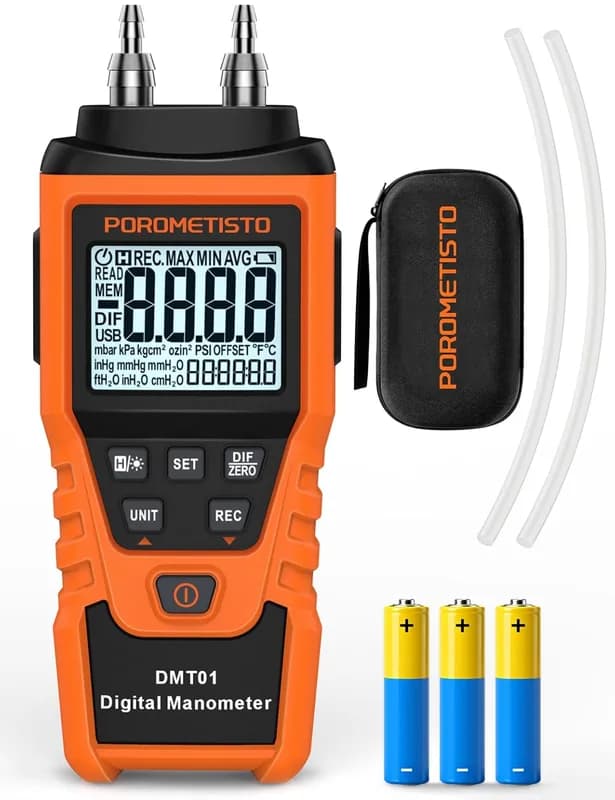 Manómetro Digital de Precisión DMT01 – Control Profesional de Presión HVAC y Gas - Foto 1