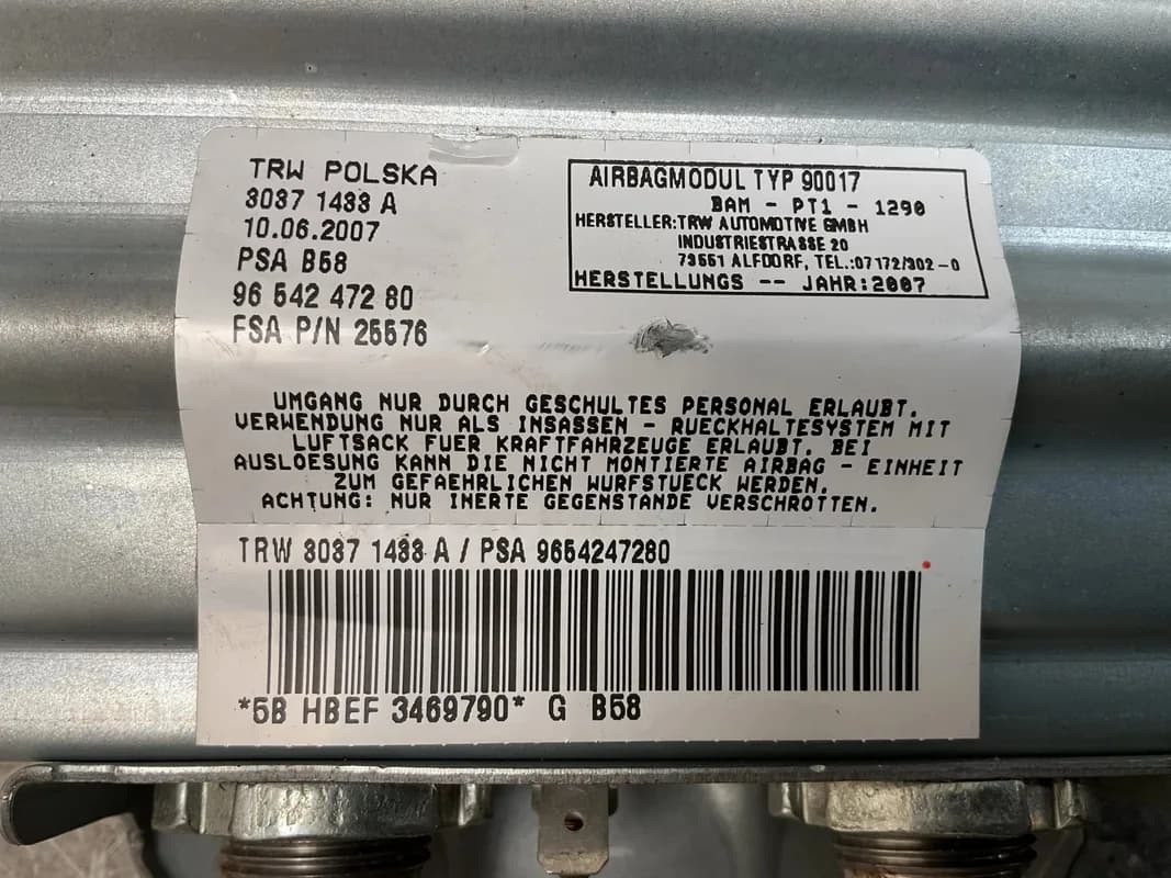 Airbag Pasajero Citroen C4 Picasso 2006-2013 - Foto 5