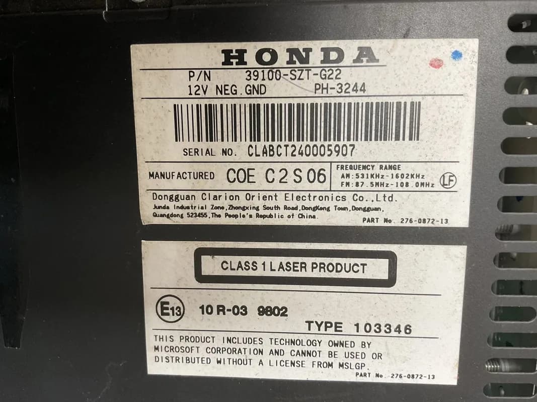 Radio CD Honda CR-Z 2010-2016 - Foto 5