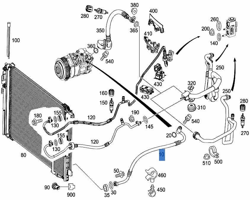 Tubo A/C Mercedes A2078303015 - Foto 5