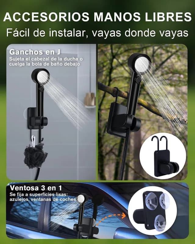 Ducha Portátil Premium – 13000mAh, Pantalla LED y Control de 5 Velocidades - Foto 5