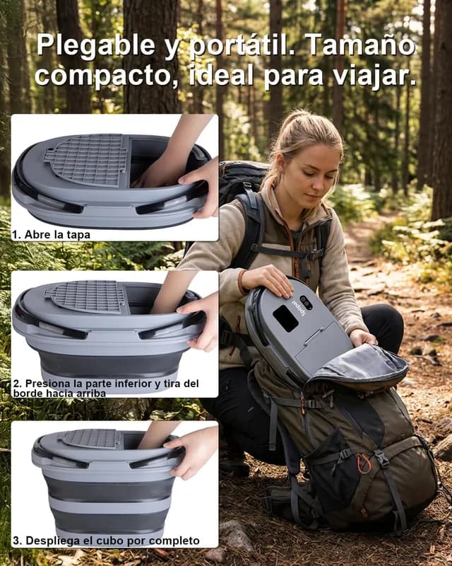 Ducha Portátil Premium – 13000mAh, Pantalla LED y Control de 5 Velocidades - Foto 7
