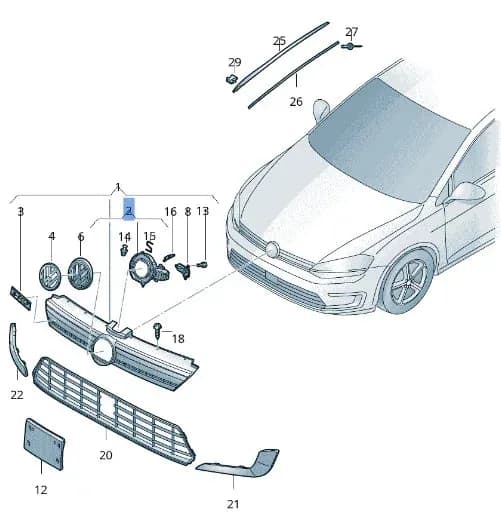 Tapa combustible para VW Golf VII - Foto 5