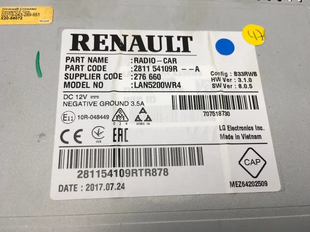 Pantalla navegación Renault 281154109R - Foto 4