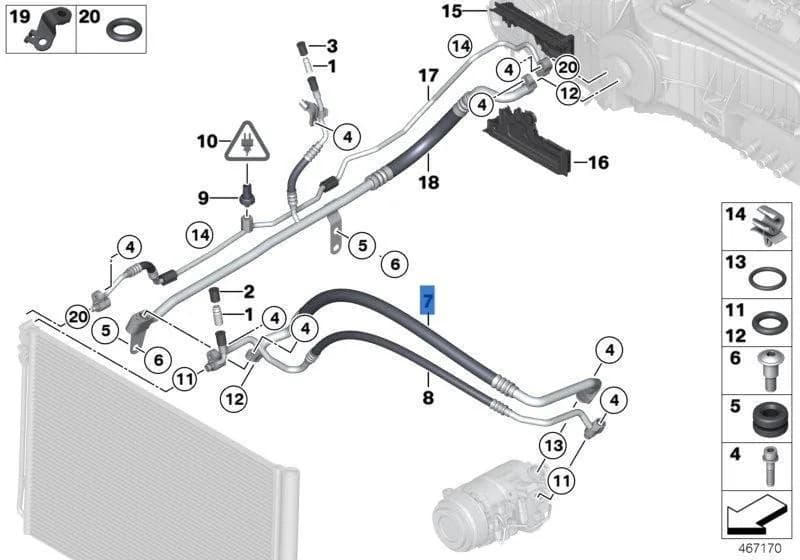 Tubo A/C BMW F01 F10 - Foto 4