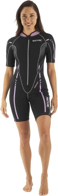 SEAC Trendy Lady – Traje de Neopreno Shorty de 2,5 mm con Cremallera Frontal - Foto 1