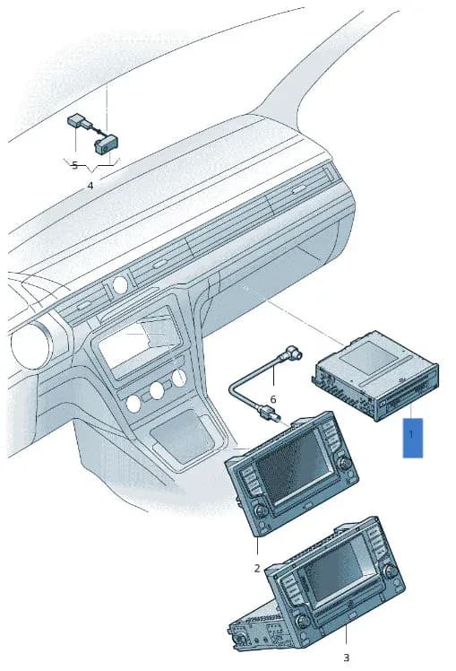Sistema audio VW 5Q0035840B - Foto 5