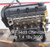 Motor F14d3 Chevrolet Kalos 1.4 16v 2006