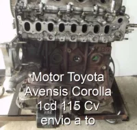 Motor Toyota Avensis Corolla 1cd 115 Cv envio a to
